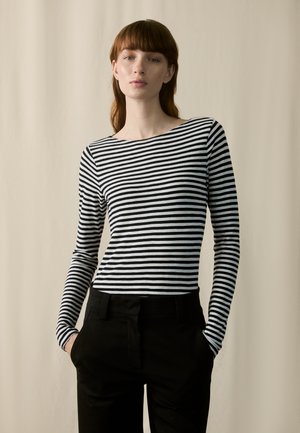 LONG SLEEVE BOAT NECK STRIPED - T-shirt à manches longues - multi/black