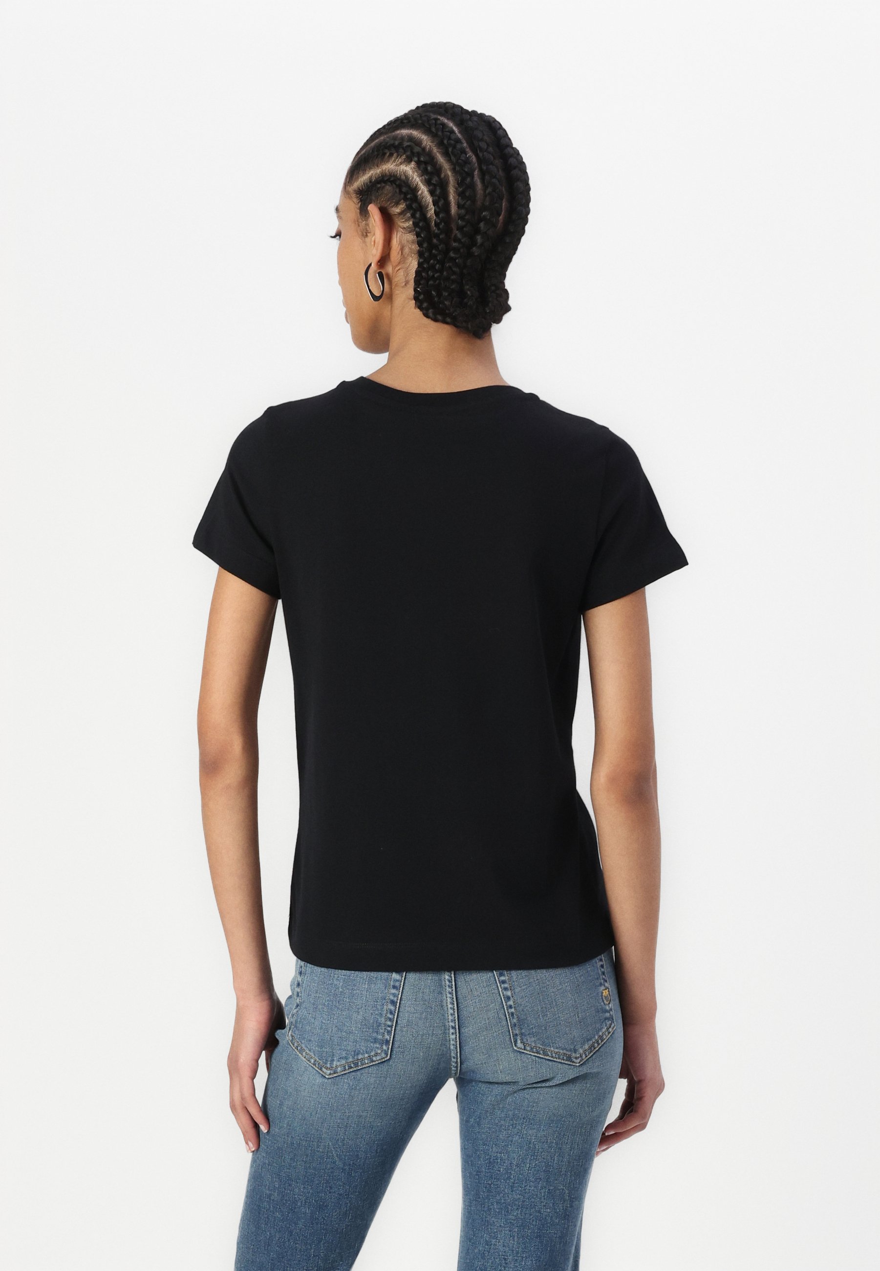 売れ筋商品|||ピンコ Tシャツ レディース トップス BUSSOLOTTO LOGO - Basic T-shirt - nero limousine Pinko - T-shirt basic/czarny - Zalando.pl