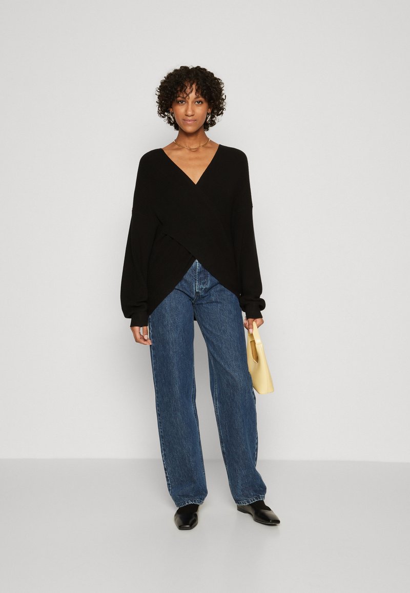 MSCH Copenhagen RACHELLE WRAP - Strickpullover - black/schwarz 