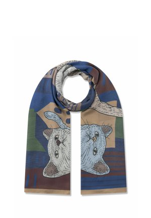 PRINTED CATS - Écharpe - blau