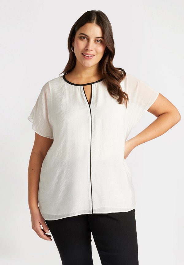 CON BORDI  - Bluse - bianco