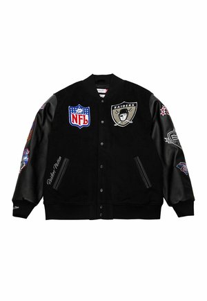 VARSITY VESTE - BLACKOUT OAKLAND RAIDERS - Bomberjacke - black