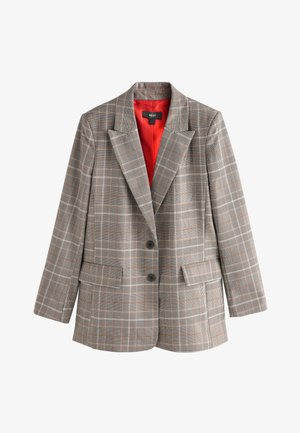 REGULAR FIT - SINGLE CHECKED BREASTED - Lühike jakk - brown