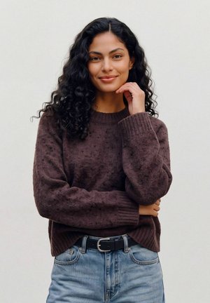Vero Moda, VMINGRID LS O-NECK PULLOVER BOO - Pullover - chocolate torte