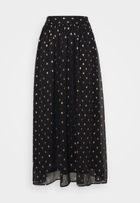 ONLY ONLIVY MAXI SKIRT - Maxi skirt - black/rosa gold