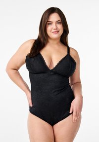 Devoted By Zizzi - MIT UND-EFFEKT - Body - black Immagine in miniatura 1