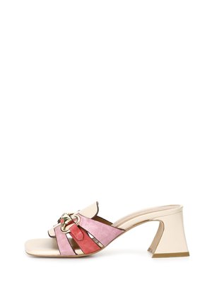 Ciabattine con tacco - multibeige