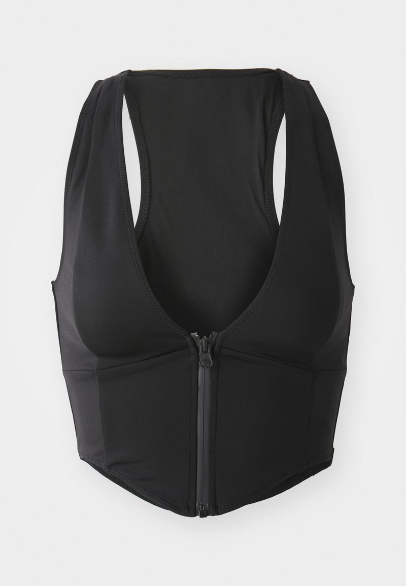 Good American COMPRESSION ZIP UP SUPPORT - Bikini felső - black/fekete ...