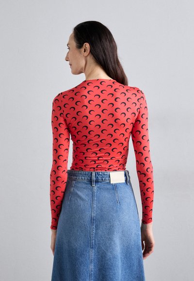 MARINE SERRE MOON CREWNECK - Langarmshirt - red