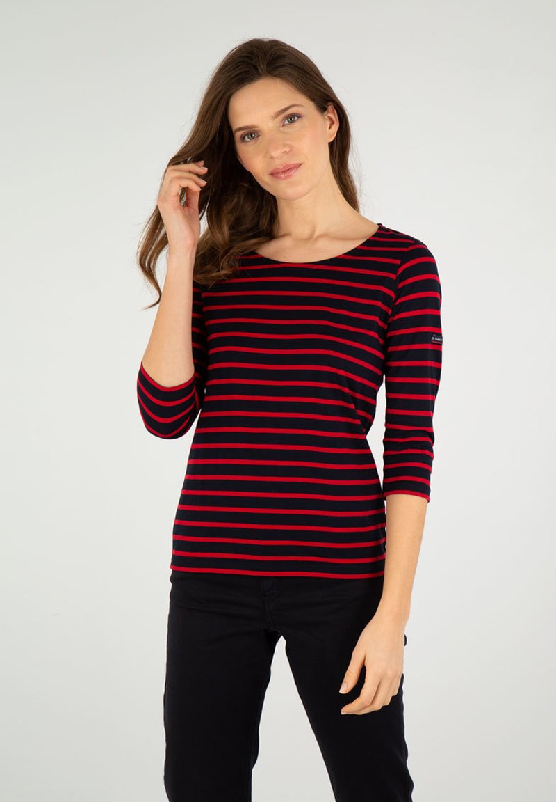 Armor lux MARINIÈRE STRIPE 3/4 T-SHIRT - T-shirt à manches longues - rich navy braise