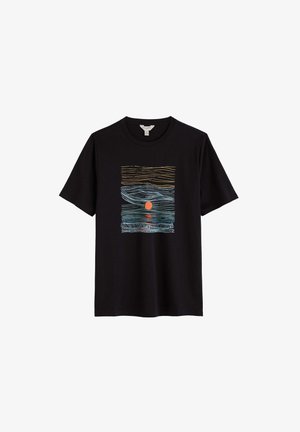 Seasalt Cornwall, SEASALT CORNWALL MIDWATCH T-SHIRT - Tričko s potlačou - black - godrevy surf onyx