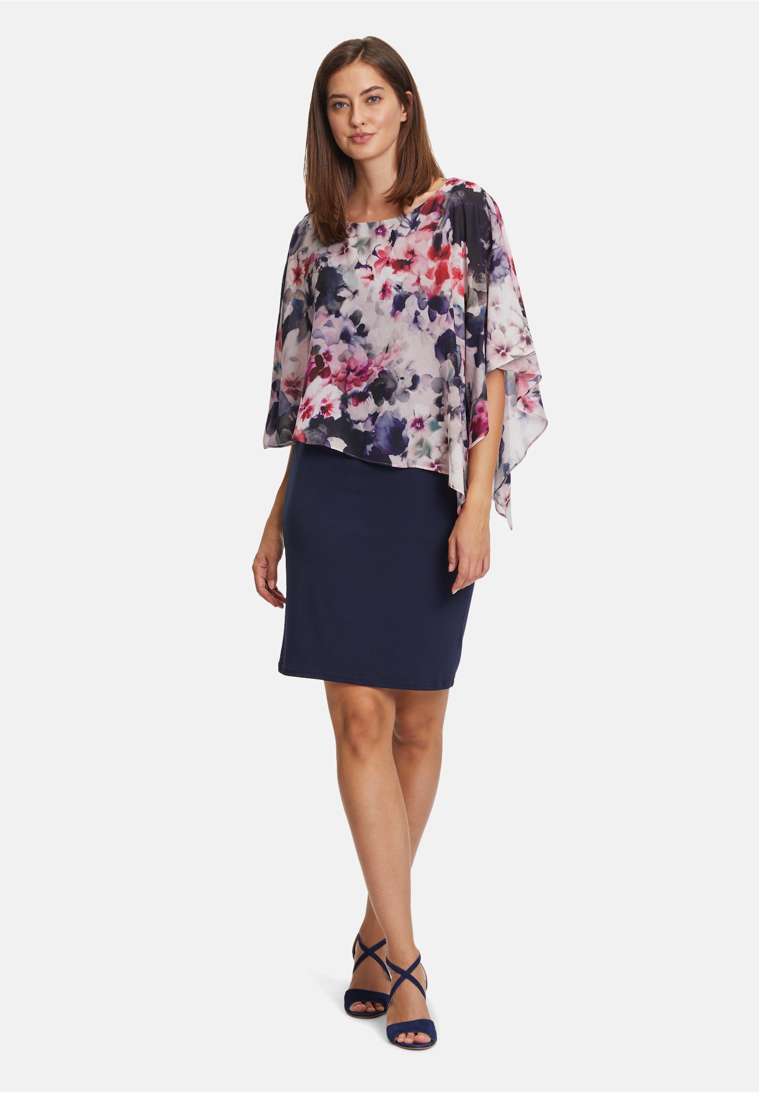 Vera Mont Cocktailkleid Mit Blumenprint – Mit Cut-Outs, Länge 114 Cm