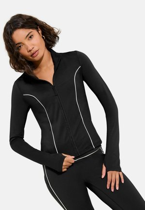 REGULAR FIT - STUDIO ZIP THROUGH - Tréning dzseki - black