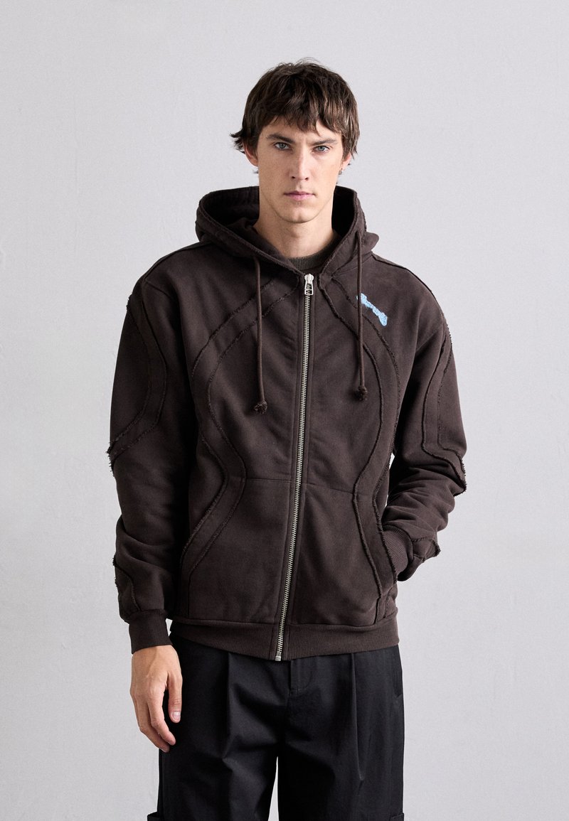BLUEMARBLE - ZIPPED DRAWSTRING HOODIE - Sweatjakke - ebony brown, Forstørre