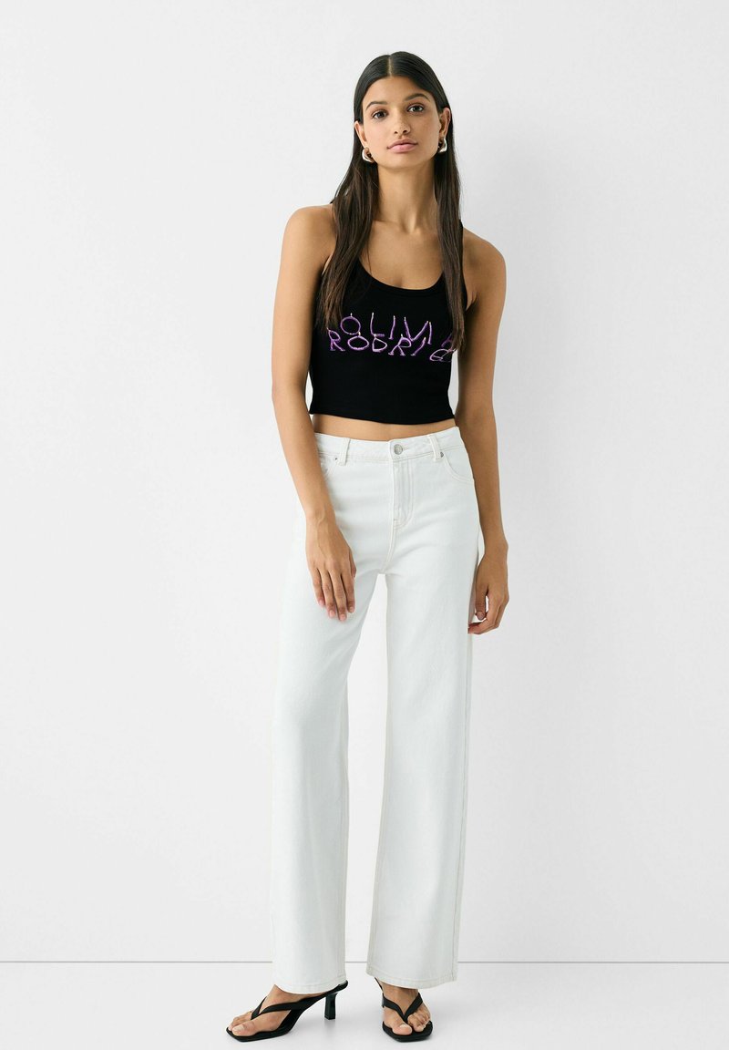 Bershka Top zwart Bershka Top zwart