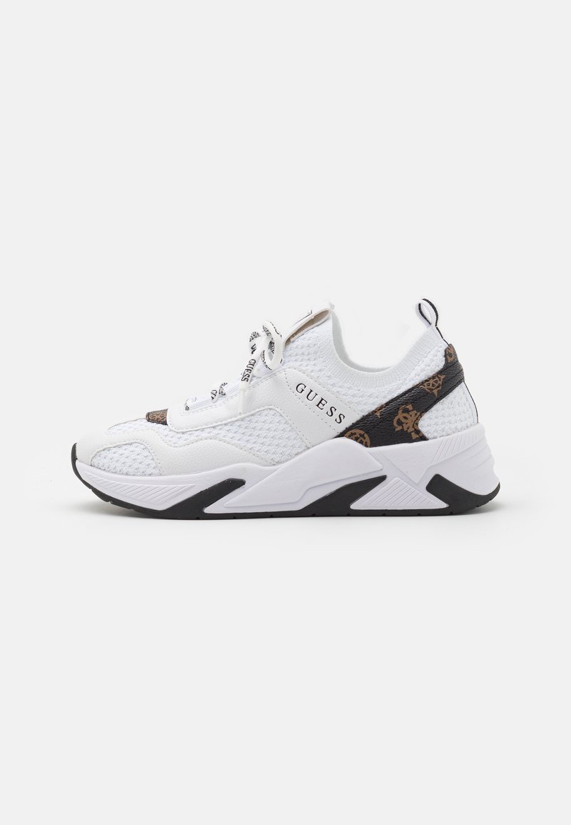 Guess - GENIVER - Sneakers low - white/brown, Extindeți