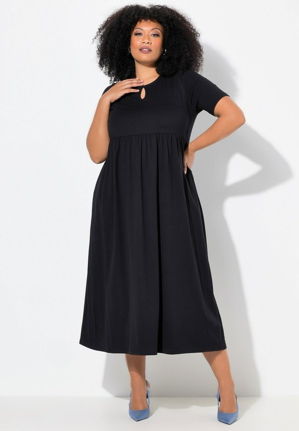 KEYHOLE NECKLINE SHORT SLEEVE EMPIRE - Freizeitkleid