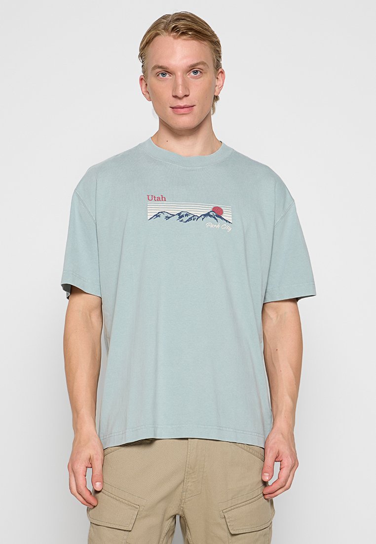 Hollister Co. T-shirt print blauwgrijs