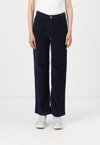 Noisy May NMCORD YOLANDA WIDE LEG - Kelnės - navy blazer