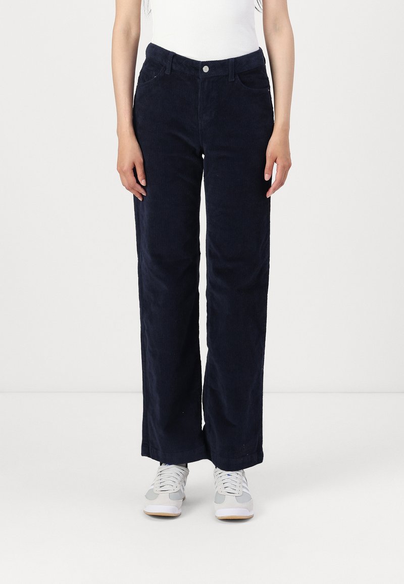 Noisy May NMCORD YOLANDA WIDE LEG - Kelnės - navy blazer