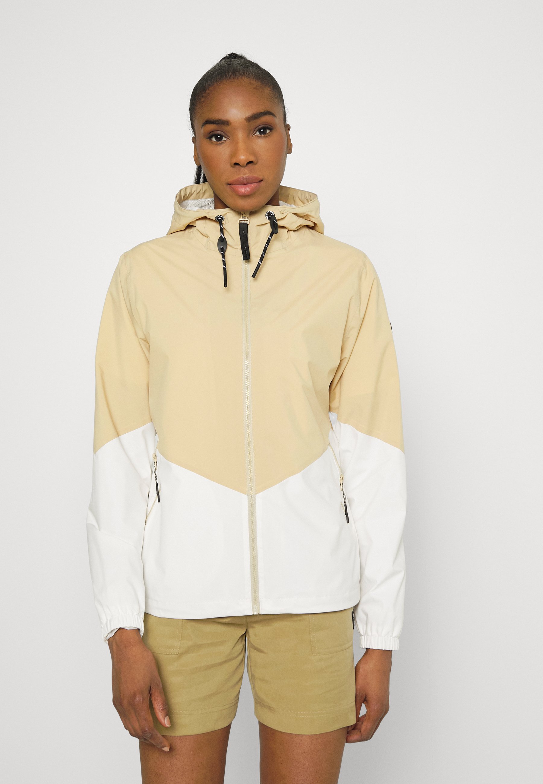 Icepeak Acequia Hardshell Jacket Powder, Women's, Size: 14, Beige