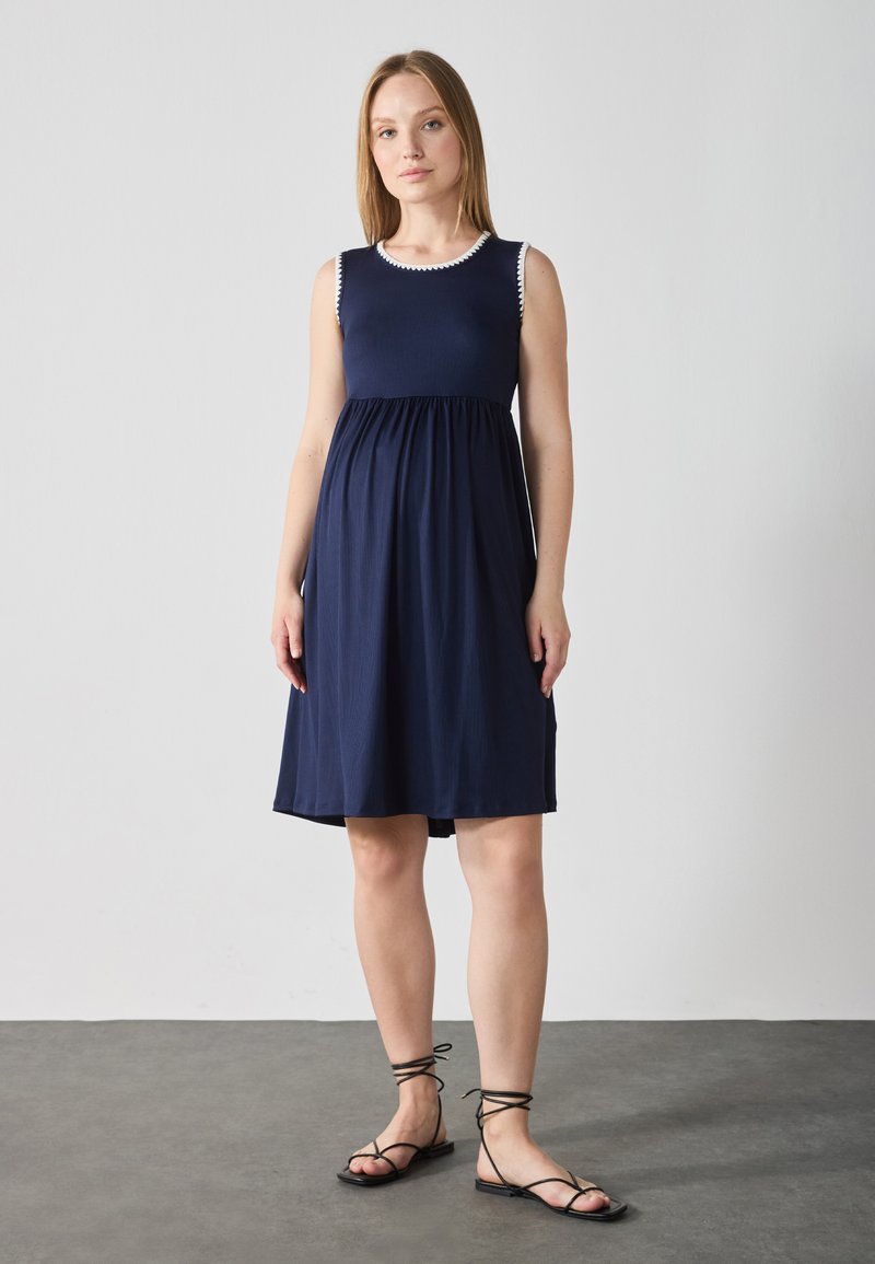 Robe Anna Field Shift Bleu Marine | Taille UK 8 | Longueur Genou | Style Décontracté élégant | Neuve Avec étiquettes
