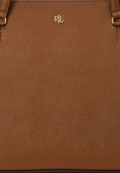Lauren Ralph Lauren CROSSHATCH LEATHER MEDIUM KARLY TOTE - Дамска чанта - light brown