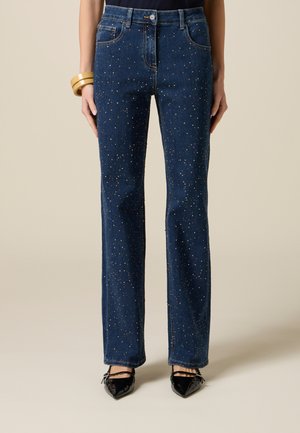 REGULAR CON CRISTALLI - Straight leg jeans - blu
