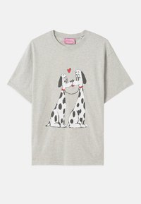 THE POOCH SMOOCH - T-shirt med print - melange grey