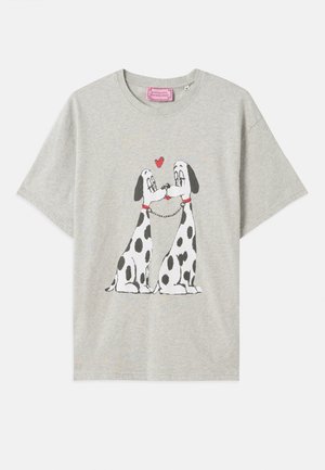Carne Bollente THE POOCH SMOOCH - Print T-shirt - melange grey
