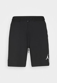 Svart sportshorts med elastisk midja och justerbar dragsko. Har en vit Jumpman-logga på den nedre framsidan.