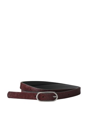 Street One SCHMALER GÜRTEL MIT FELL - Bælter - rustic rouge
