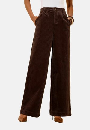 Friends Like These, CORDUROY TAILORED WIDE LEG TROUSERS - Stoffhose - chocolate brown