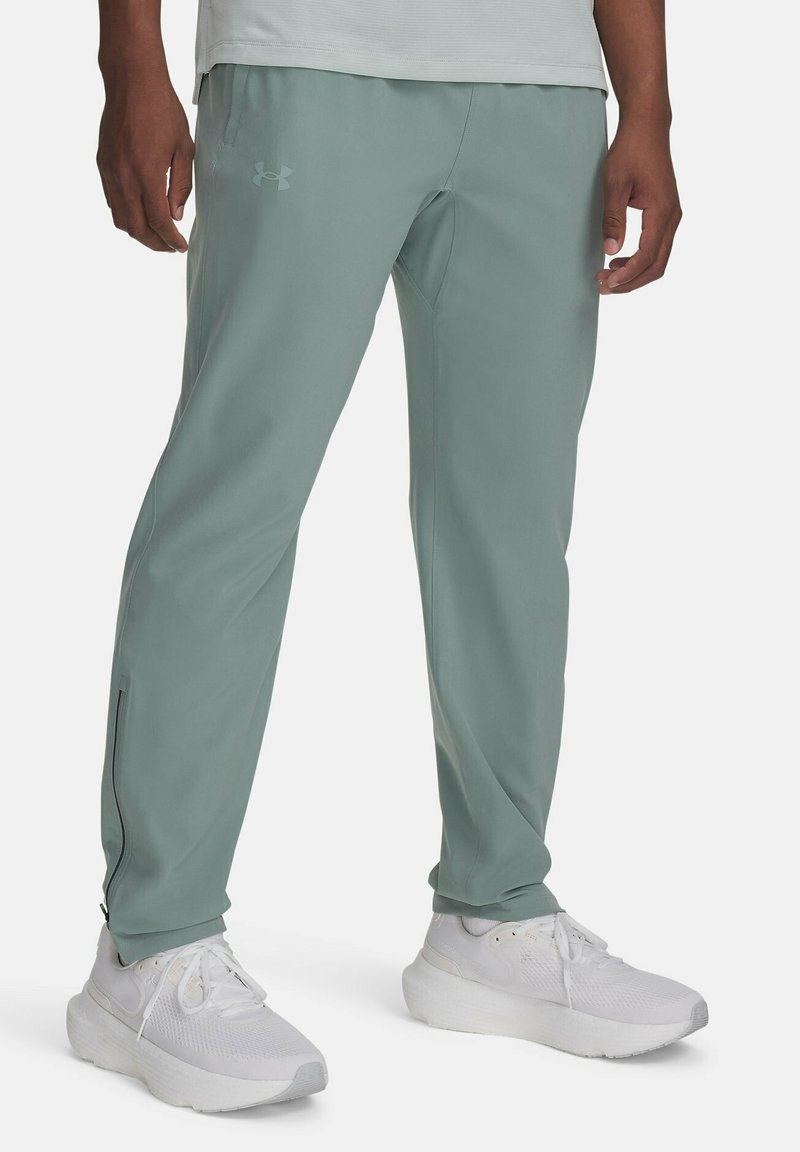 Under Armour - OUTRUN THE STORM - Spodnji deli trenirk - silica green, Povečajte