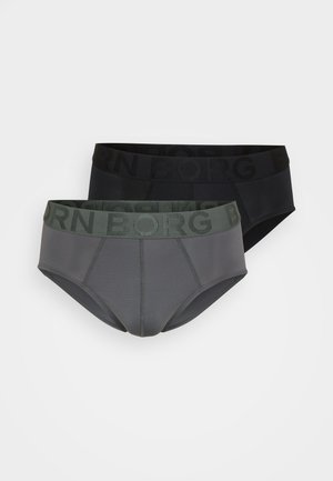 SPORTS BRIEF 2 PACK - Σλιπ - olive/black