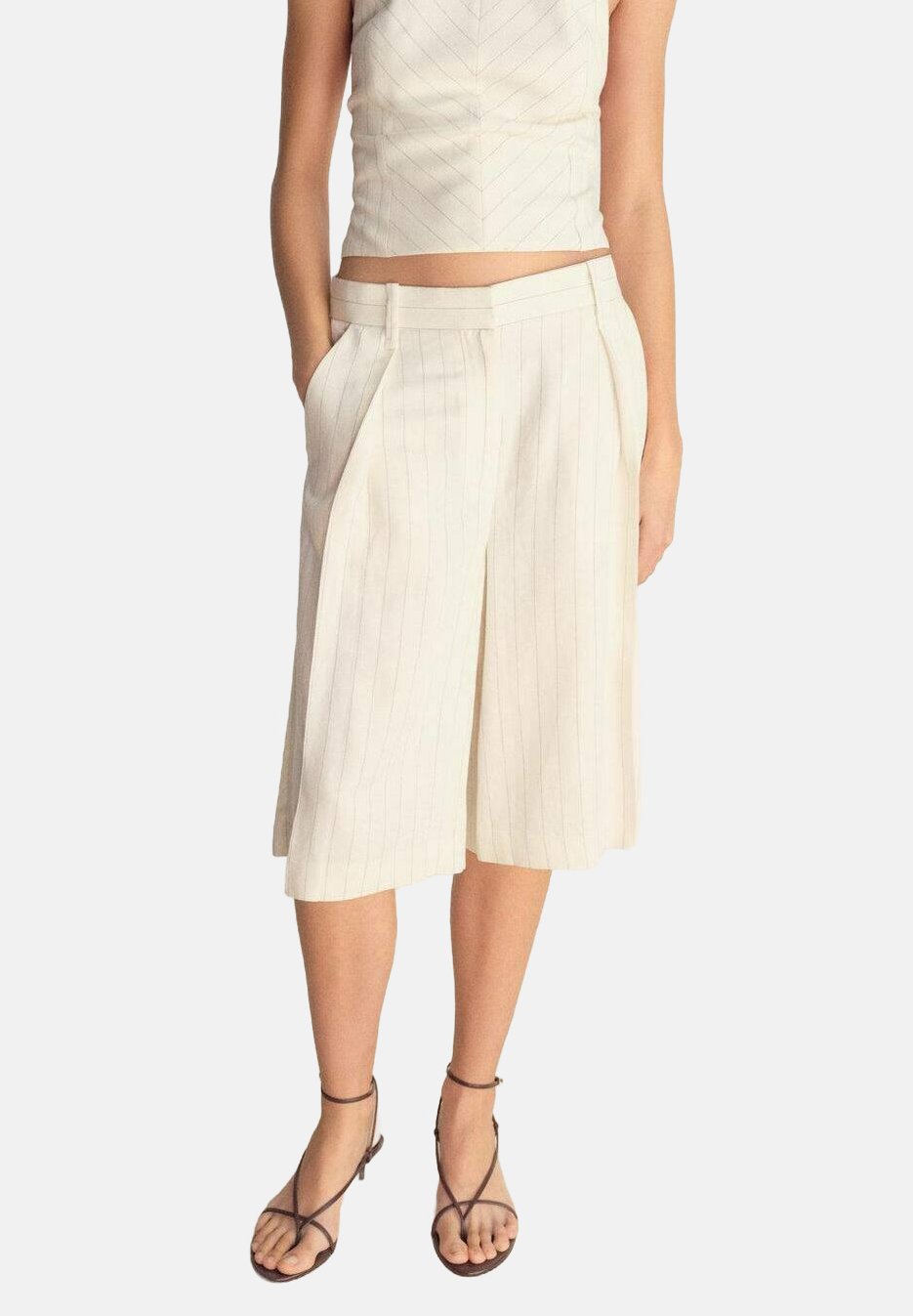 Mango - BERMUDAS - Pantaloni scurți - gebroken wit, Extindeți