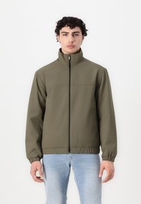TOM TAILOR DENIM STAND UP COLLAR BLOUSON - Regnjakke / vandafvisende jakker - jungle soil green