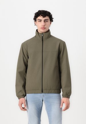 TOM TAILOR DENIM STAND UP COLLAR BLOUSON - Regnjakke - jungle soil green