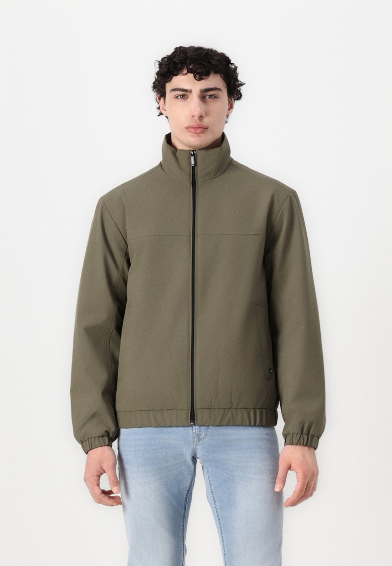 TOM TAILOR DENIM STAND UP COLLAR BLOUSON - Regnjakke / vandafvisende jakker - jungle soil green
