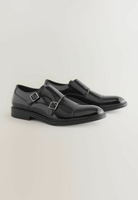 REGULAR FIT - TOECAP DOUBLE MONK - Elegantní nazouvací boty - black