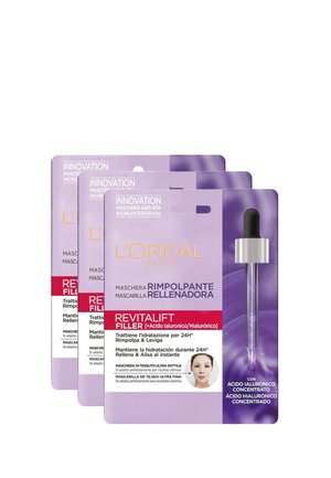 MASCHERA IN TESSUTO REVITALIFT FILLER, AZIONE RIMPOLPANTE ANTI-ETÀ, EFFETTO SECONDA PELLE, ARRICCHITA CON ACIDO IALURONICO, 30 G - 3 PACK - Maschera viso - trasparente