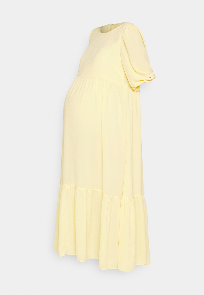 Damen Freizeitkleider | Glamorous Bloom TIERED SMOCK MIDAXI DRESS WITH PUFF SHORT SLEEVES SCOOP BACK Freizeitkleid lemon/gelb Damen Freizeitkleider | Glamorous Bloom TIERED SMOCK MIDAXI DRESS WITH PUFF SHORT SLEEVES SCOOP BACK Freizeitkleid lemon/gelb