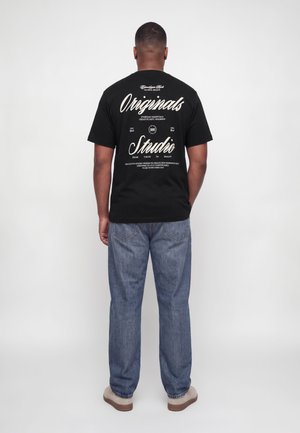 Jack & Jones, JORNORREBRO TYPO TEE SS CN SN PLS - Тениска с щампа - black