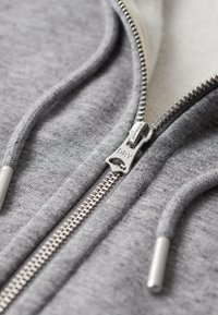 Superdry & Co ESSENTIAL LOGO HOOD TRACK  - Sudadera con cremallera - dark grey fleck marl