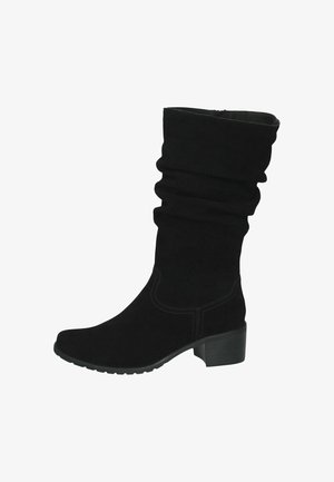 Caprice, STIEFELETTE - Laarzen - black suede