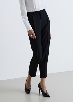 Calliope, PANTALONE LUNGO TINTA UNITA - Trousers - ultrablack