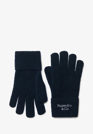 Superdry & Co, SUPERDRY HERITAGE RIB KNIT GLOVES - Guantes - eclipse navy off white