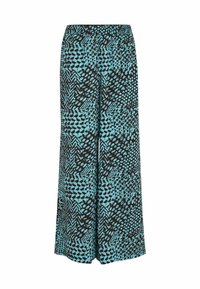 Desires ENUR HIGH WAISTED WIDE PANT - Pantalon classique - crystal teal print