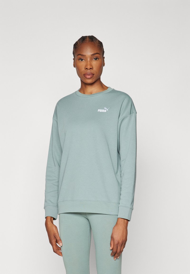 Puma - SMALL LOGO RELAXED CREW - Sweatshirt - green moon, Enlarge