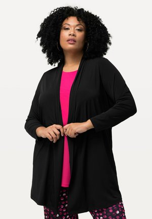OPEN FRONT LONG SLEEVE - Strickjacke - black